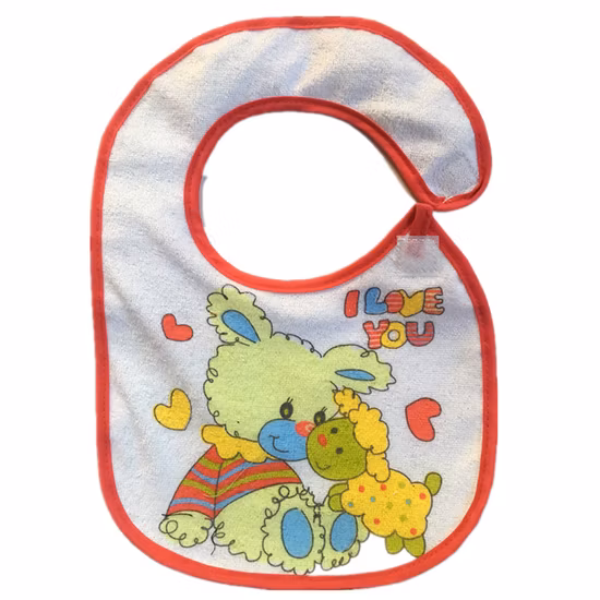 Bavaglino per l'alimentazione del bambino in panno di cotone stampato con design personalizzato OEM di fabbrica in Cina